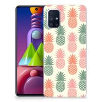 Samsung Galaxy M51 | Siliconen Case | Ananas