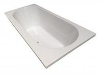 Wiesbaden Portus RD inbouw ligbad 180*80*49 cm wit DUO