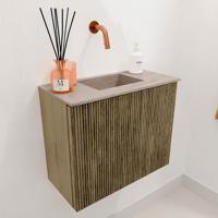 Toiletmeubel Mondiaz Joya Dlux | 50 cm | Meubelkleur Dusk | Faye wastafel Saba Wasbak Midden | Zonder kraangat(en)