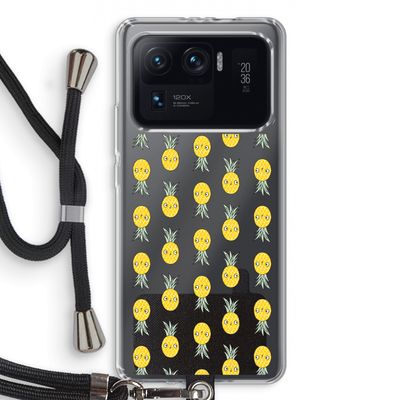 Ananas: Xiaomi Mi 11 Ultra Transparant Hoesje met koord