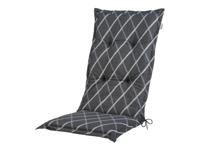 LIVARNO Tuinstoelkussen hoge rug Valencia/Miami 120 x 50 cm (Antraciet/gestreept)