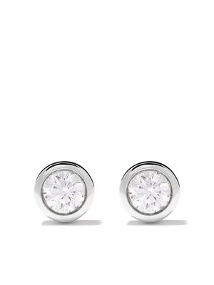 De Beers Jewellers boucles d'oreilles Dewdrop en or blanc 18ct et diamant - Argent De Beers Jewellers boucles d'oreilles Dewdrop en or blanc 18ct et diamant - Argent