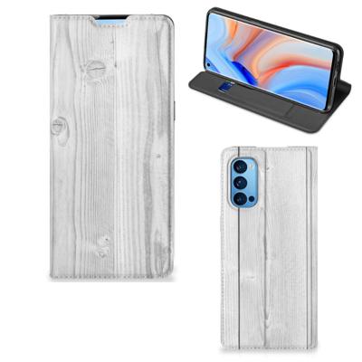 OPPO Reno4 Pro 5G Book | Wallet Case | White Wood