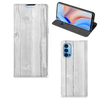 OPPO Reno4 Pro 5G Book | Wallet Case | White Wood