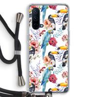 Bloemen tukan: OnePlus Nord CE 5G Transparant Hoesje met koord