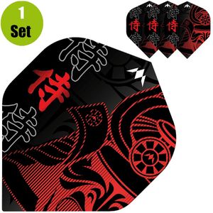 Mission Samurai II Dartflights - Rood