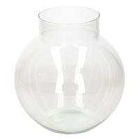 Hakbijl Glass Bloemenvaas/bolvaas - glas - 23 x 23 cm - transparant - boeket vaas