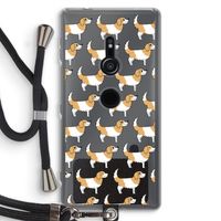 Doggy: Sony Xperia XZ2 Transparant Hoesje met koord