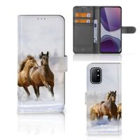 OnePlus 8T | Telefoonhoesje | Met pasjeshouder | Paarden