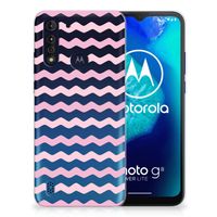 Motorola Moto G8 Power Lite TPU bumper Waves Roze - thumbnail