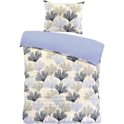 2e Halve Prijs Leen Bakker - Dekbedovertrek Boaz - Wit/blauw - 140x220 Cm - Polyester - Blauw#Wit