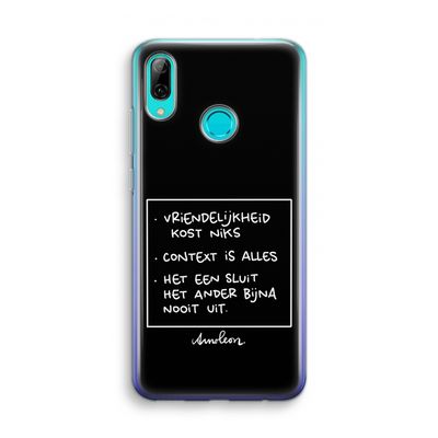 Mijn Motto's: Huawei P Smart (2019) Transparant Hoesje
