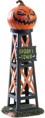 Evil pumpkin water tower - Lemax