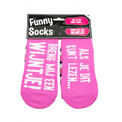 Funny Sokken - Breng mij een wijntje