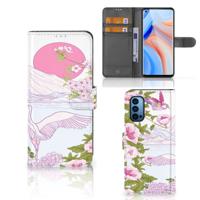 OPPO Reno 4 Pro 5G | Telefoonhoesje | Met pasjeshouder | Bird Standing