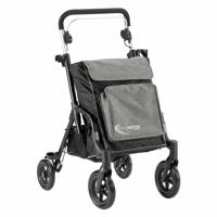 MultiMotion Shopper rollator met grote tas | Kleur: Grijs | Boodschappentrolley | Lichtgewicht rollator | Inklapbaar