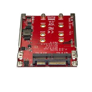 StarTech.com Dubbel sleufs M.2 schijf naar SATA adapter voor 2.5" drive bay RAID