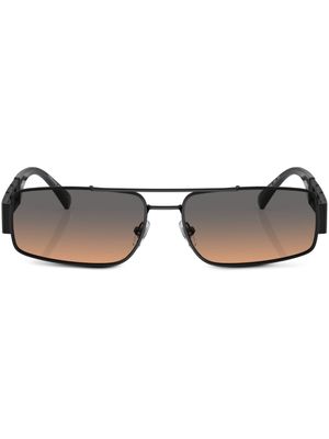 Versace Eyewear lunettes de soleil à monture rectangulaire - Noir