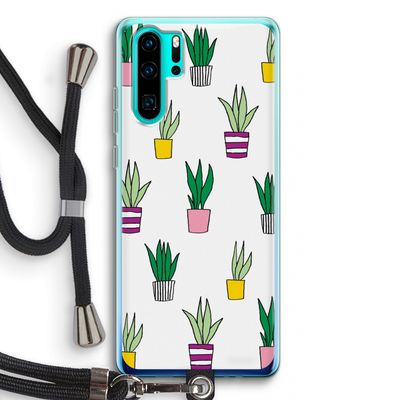 Sanseveria: Huawei P30 Pro Transparant Hoesje met koord