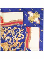 Aspinal Of London foulard à motif baroque - Bleu - thumbnail