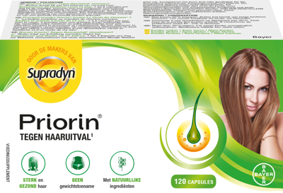 Supradyn Priorin Voedingssupplement Anti Haaruitval Met Biotine 120 Capsules