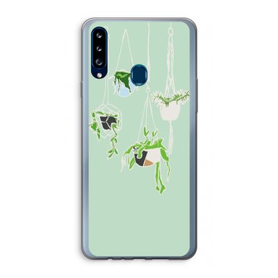 Hang In There: Samsung Galaxy A20s Transparant Hoesje