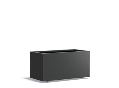 Aluminium plantenbak CARREZ met wielen 100x50x50cm.