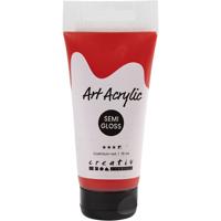Creativ Company Acryl verf, semi-glanzend, semi-dekkend, cadmium red, 75 ml/ 1 fles