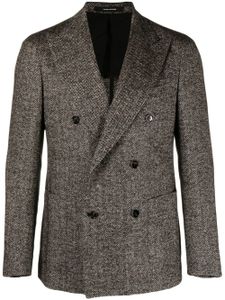 Tagliatore blazer boutonné à chevrons - Marron