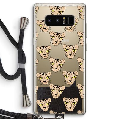 Tijger: Samsung Galaxy Note 8 Transparant Hoesje met koord