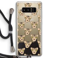 Tijger: Samsung Galaxy Note 8 Transparant Hoesje met koord