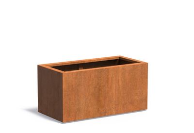 Cortenstaal plantenbak CARREZ 100x50x50cm.