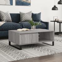 Salontafel 90x60x35 cm bewerkt hout grijs sonoma eikenkleurig - thumbnail