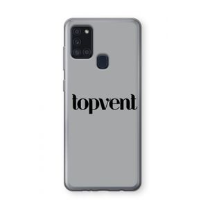 Topvent Grijs Zwart: Samsung Galaxy A21s Transparant Hoesje