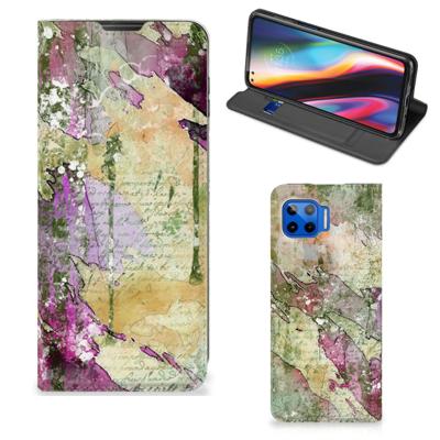 Bookcase Motorola Moto G 5G Plus Letter Painting Bookcase Motorola Moto G 5G Plus Letter Painting