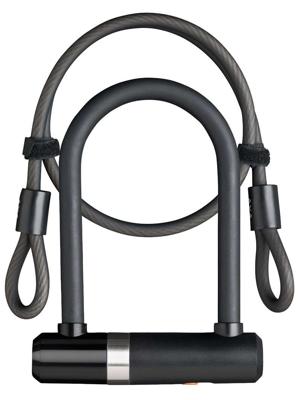 Beugelslot Axa Newton Mini + kabel 100/8 - zwart
