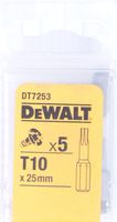 DeWalt Accessoires 25mm schroefbit voor Torx schroeven T10 - DT7253-QZ - DT7253-QZ - thumbnail