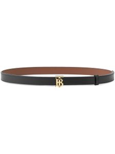 Burberry ceinture réversible en cuir à boucle logo - Noir