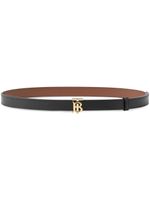 Burberry ceinture réversible en cuir à boucle logo - Noir