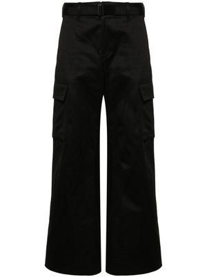 sacai pantalon cargo à design matelassé - Noir