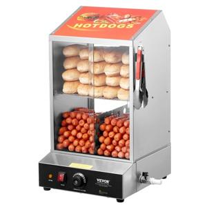 VEVOR Hotdogstomer 2-traps broodjeswarmer 37L commercieel elektrisch