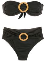 Brigitte bikini bandeau à détails d'anneaux - Noir - thumbnail