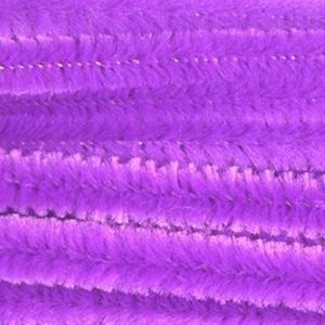 Chenille draad - 40x - paars - 14 mm x 50 cm - hobby/knutsel materialen