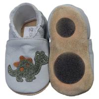 Hobea babyslofjes extra antislip Dino grau-24-25