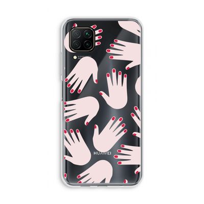 Hands pink: Huawei P40 Lite Transparant Hoesje