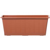 Plantenbak/bloembak/balkonbak Agro - terracotta - kunststof - 50 x 18 x 14 cm