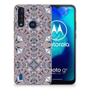 Motorola Moto G8 Power Lite TPU Siliconen Hoesje Flower Tiles