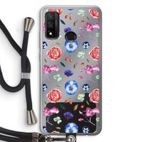 Bloemetjes: Huawei P Smart (2020) Transparant Hoesje met koord
