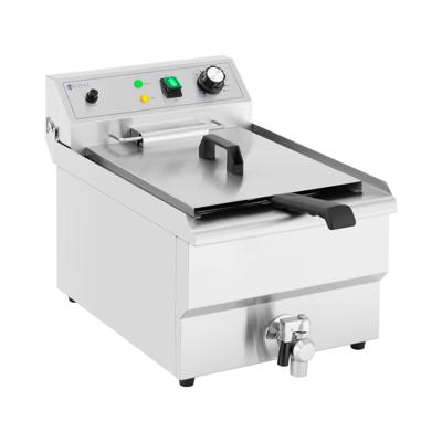 Elektrische friteuse - 16 L - 3000 W - aftapkraan - koude zone