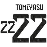 Tomiyasu 22 (Officiële Japan Away Bedrukking 2022-2023)